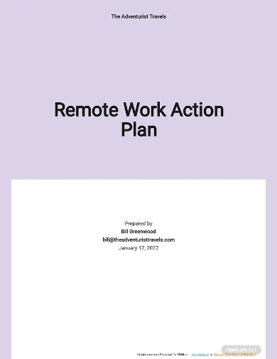remote work action plan