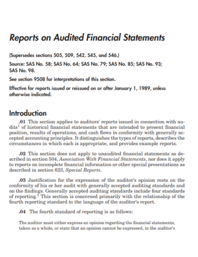 FREE 10 Audited Financial Statement Samples In PDF DOC