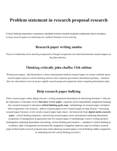 FREE 10 Research Proposal Problem Statement Samples In PDF DOC