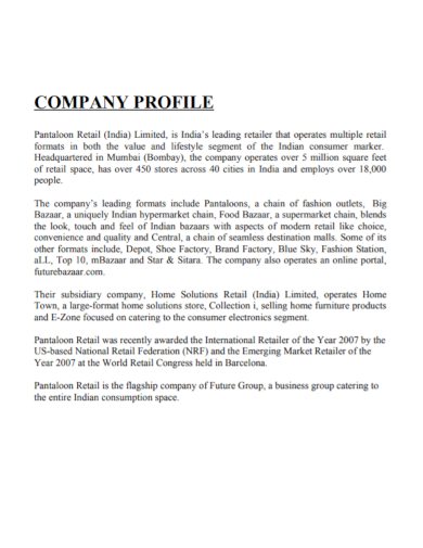 retail group company profile