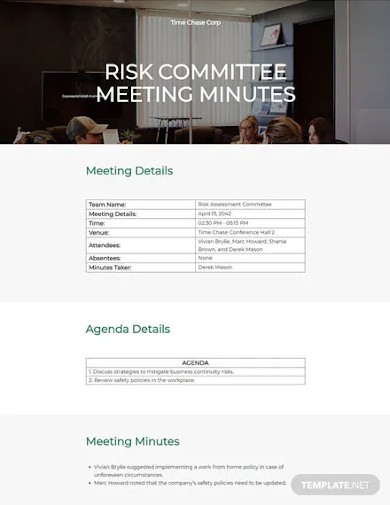 risk committee meeting minutes