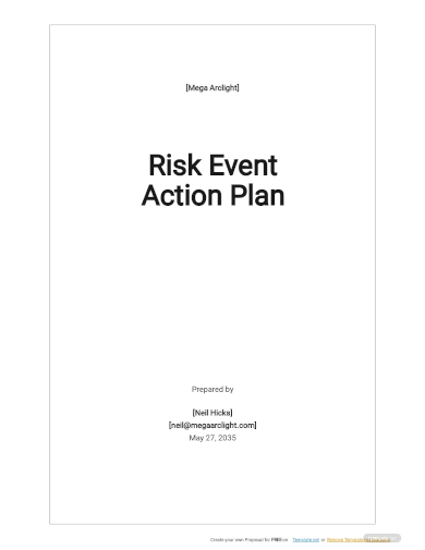 risk event action plan template
