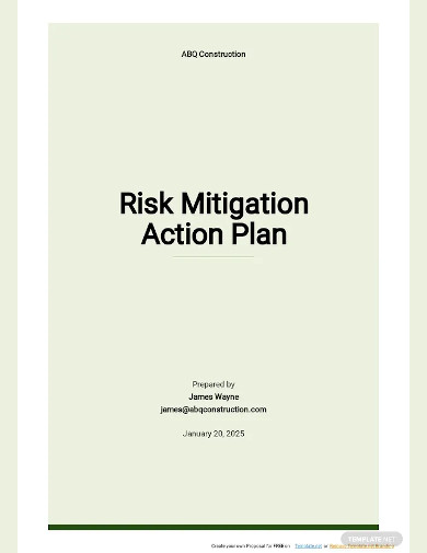 risk mitigation action plan