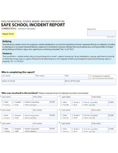 safe school incident report