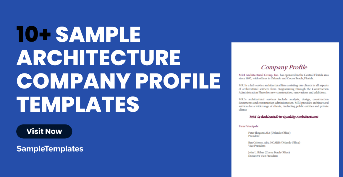 sample architecture company profile templates