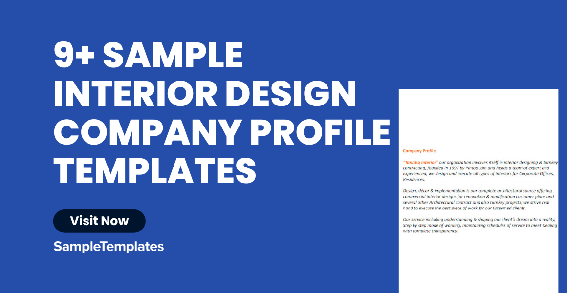 sample interior design company profile template