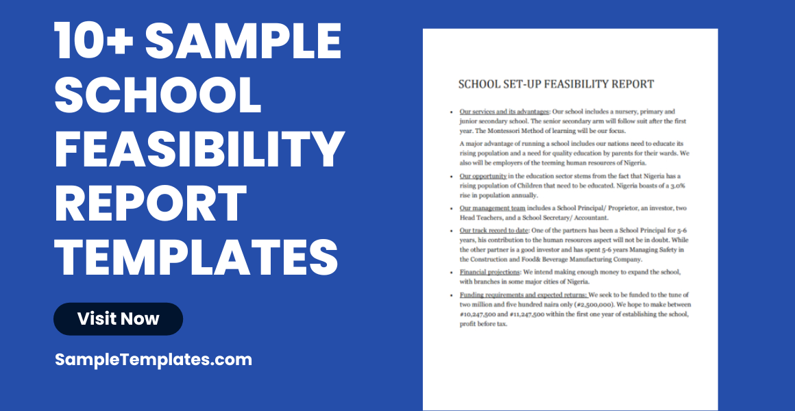 Sample School Feasibility Report Template