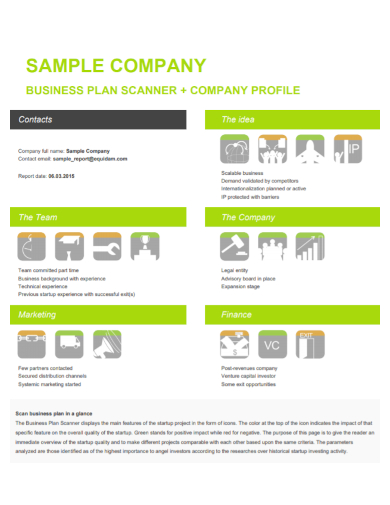 sample startup company profile