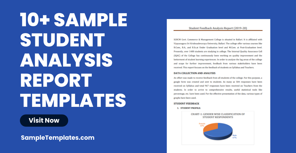 sample student analysis report template