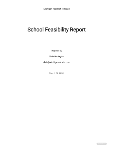 school feasibility report template