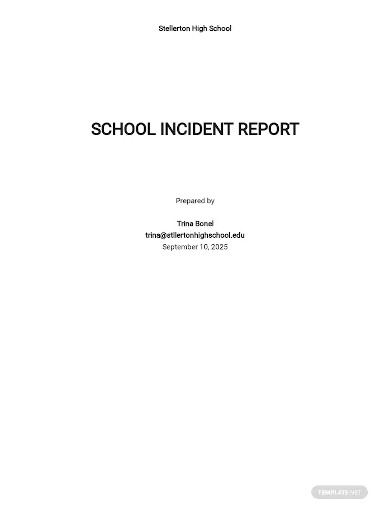 school incident report form