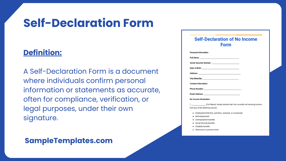 Self-Declaration Form