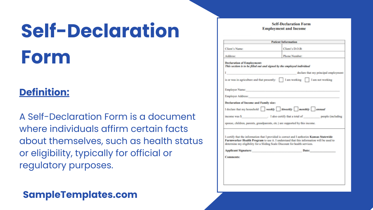 Self-Declaration Form