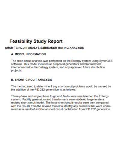 short circuit feasibility report