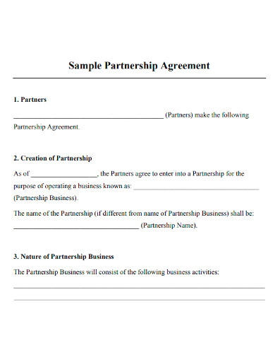standard partnership profit sharing agreement