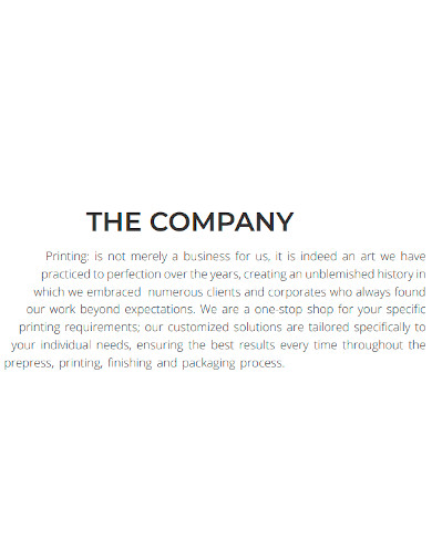 standard printing company profile