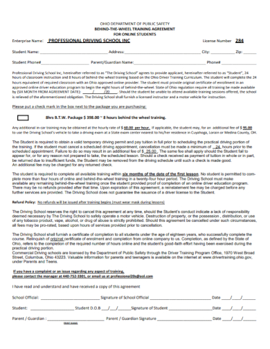 students online safety training agreement