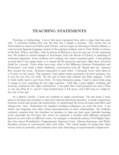 teaching statement
