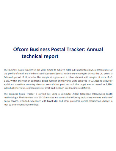technical business annual report