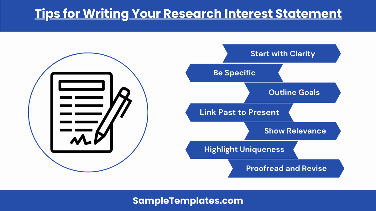 tips for writing your research interest statement