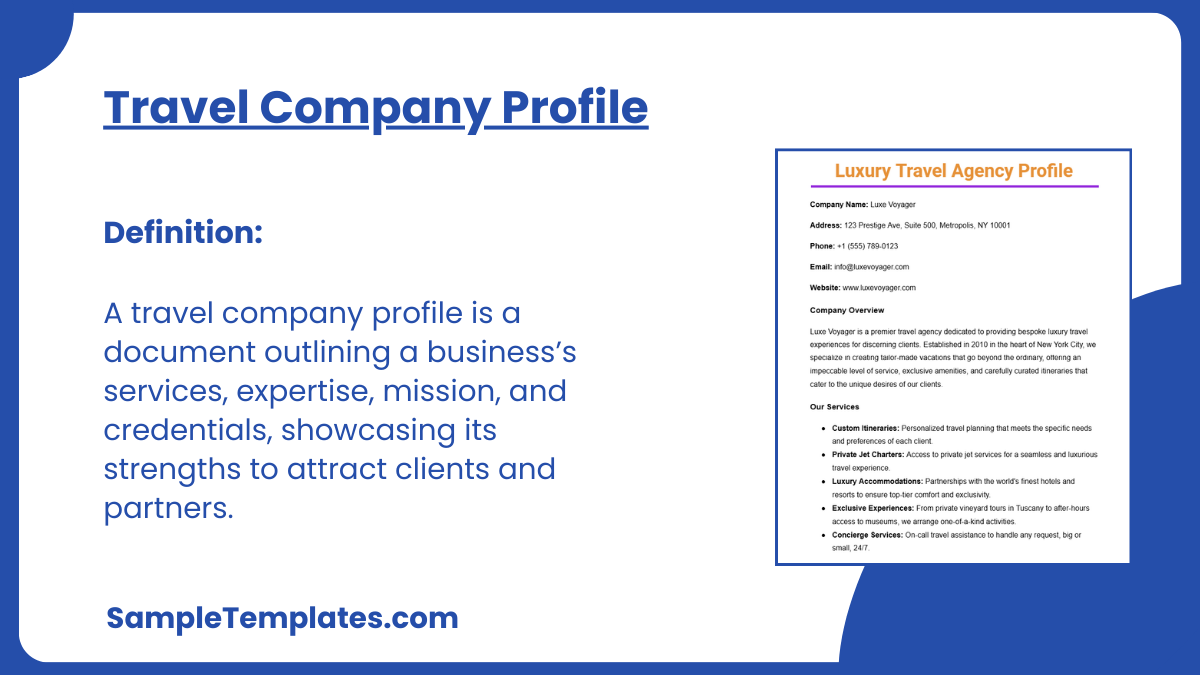 Travel Company Profile