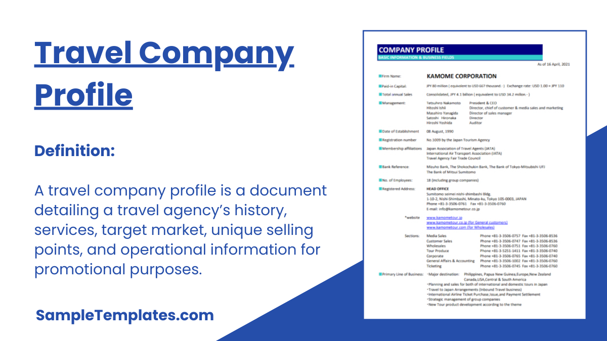 Travel Company Profile