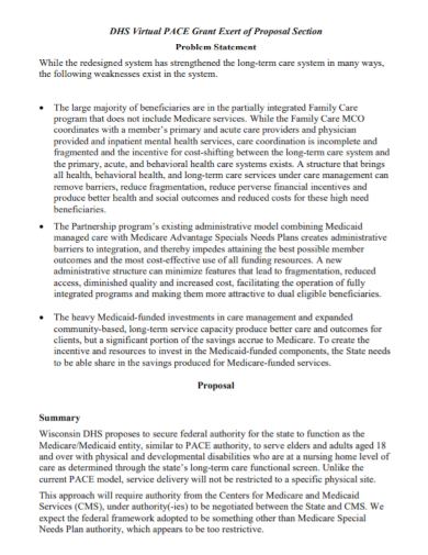 virtual grant proposal problem statement