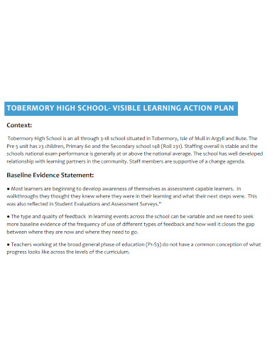 visible learning action plan