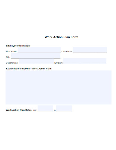 work action plan form