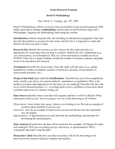 Action Research Proposal Examples