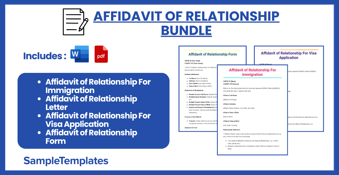 affidavit of relationship bundle