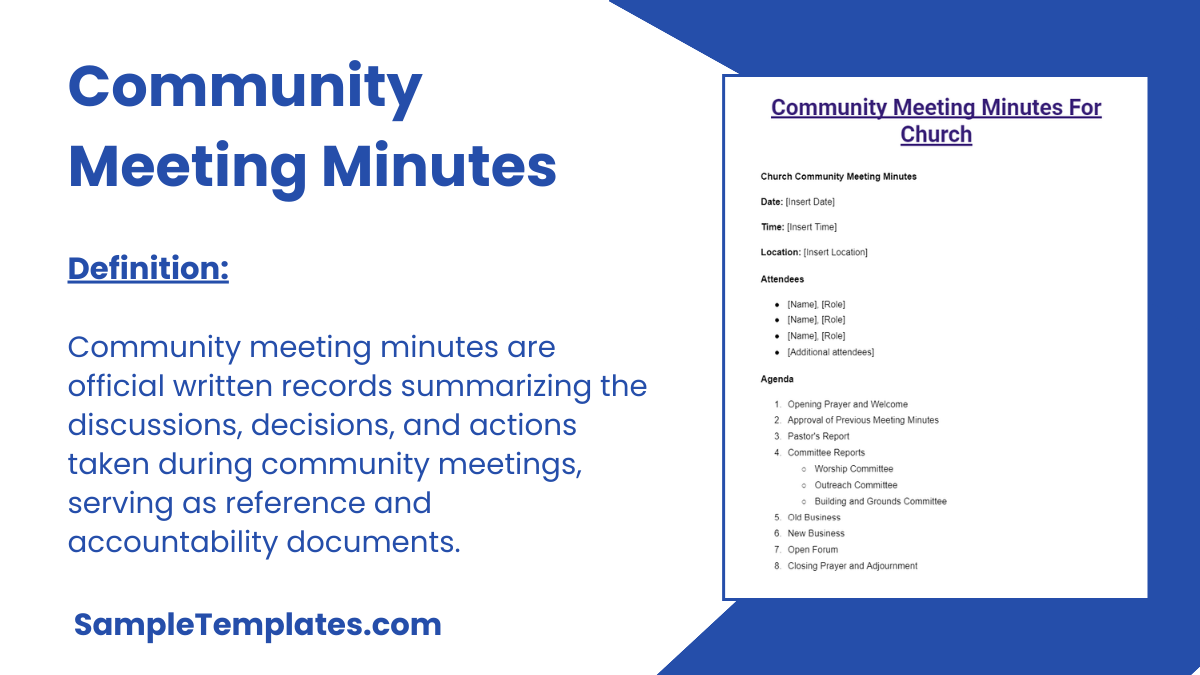 Community Meeting Minutes