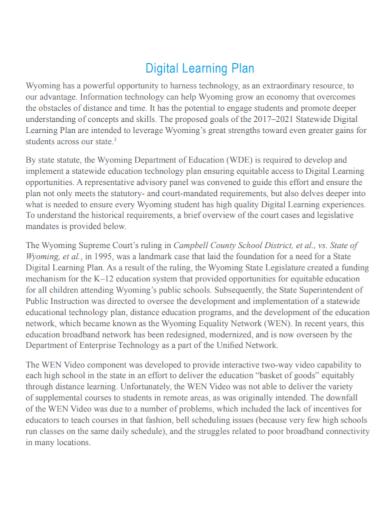 digital learning plan
