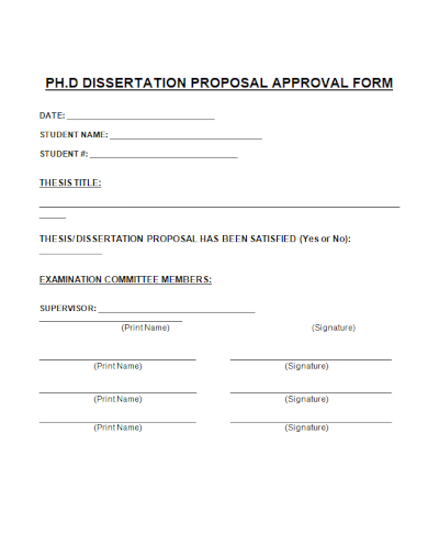 dissertation proposal approval form