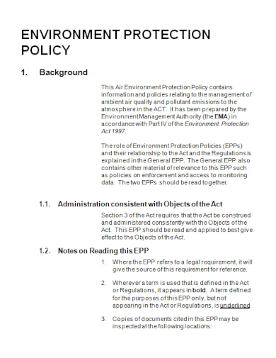 editable environment protection policy