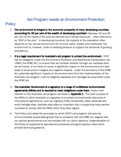 environment protection program policy