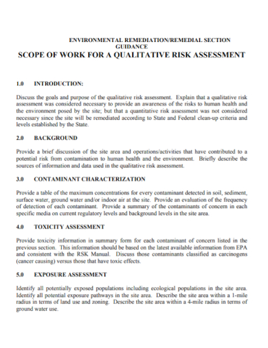 environmental qualitative risk assessment