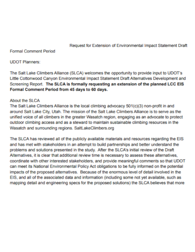 extension environmental impact statement