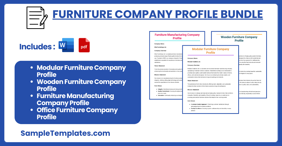 furniture company profile bundle