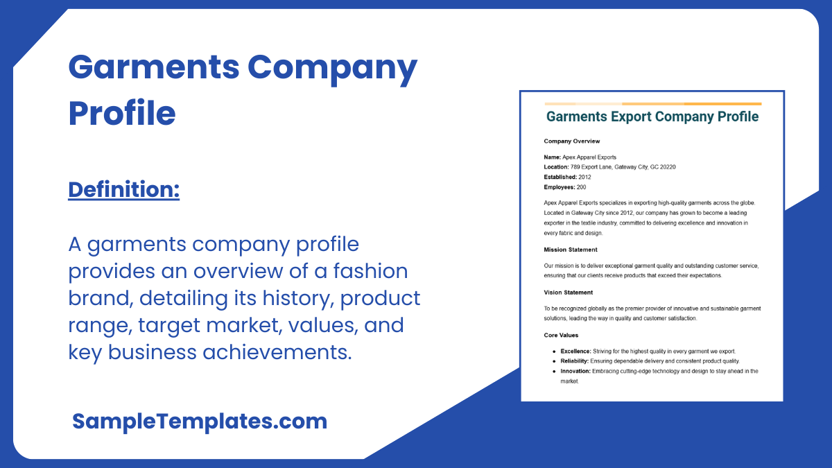 Garments Company Profile