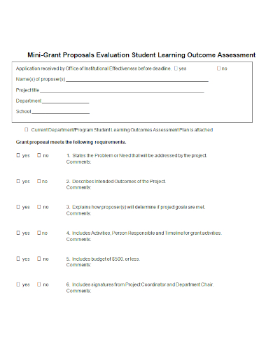 grant proposal assessment evaluation