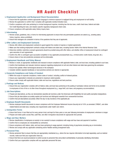 Hr Audit Checklist Questionnaire Free Download Nude Photo Gallery