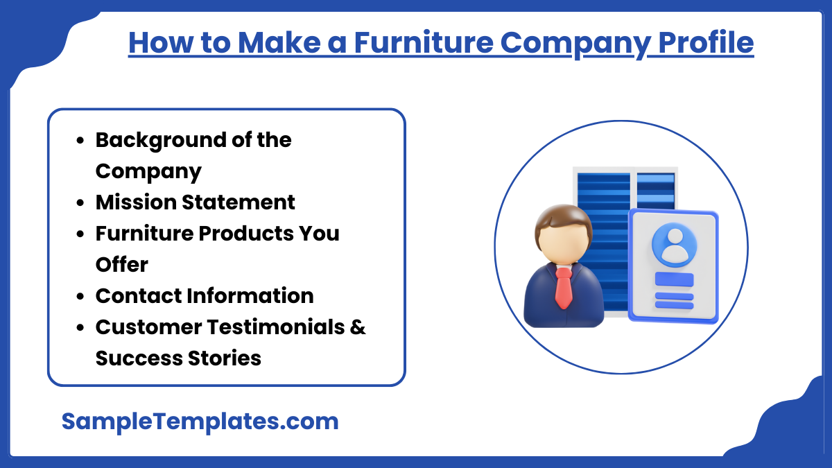 how to make a furniture company profile