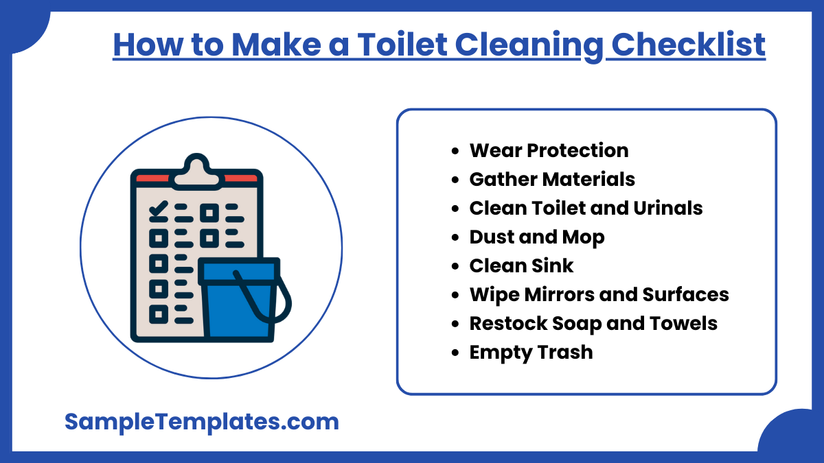 how to make a toilet cleaning checklist