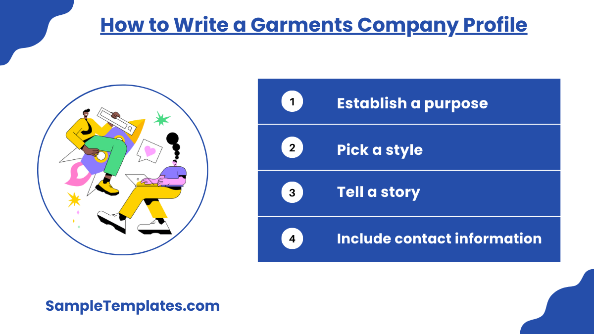 how to write a garments company profile