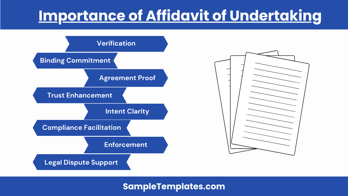 importance of affidavit of undertaking