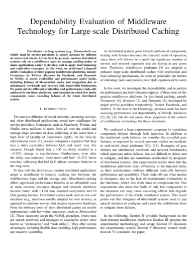 large scale technology dependability evaluation