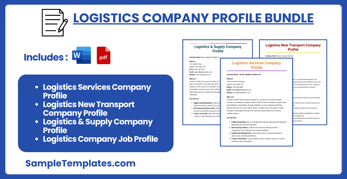 logistics company profile bundle