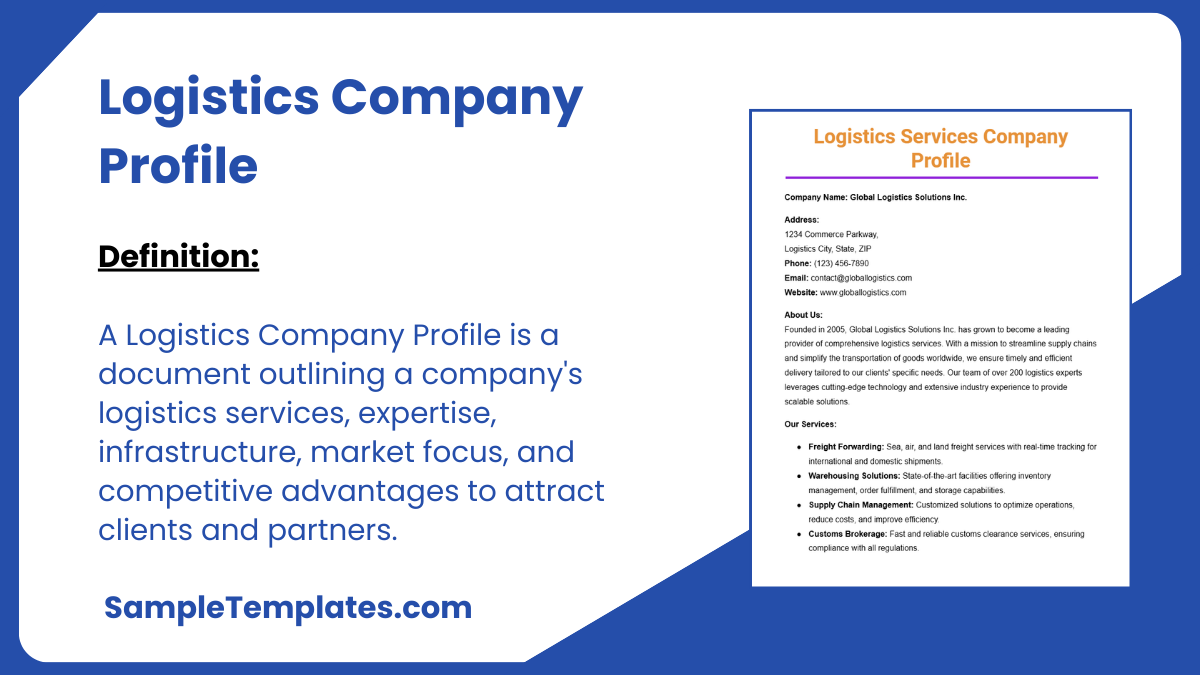 Logistics Company Profile