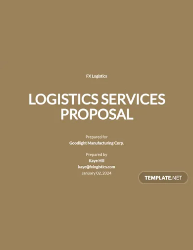 logistics services proposal template